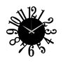 Wallity Reloj de Pared de Metal Decorativo Negro 48 x 48 cm